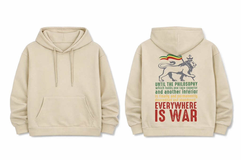 “Everywhere Is War” Lion Hoodie