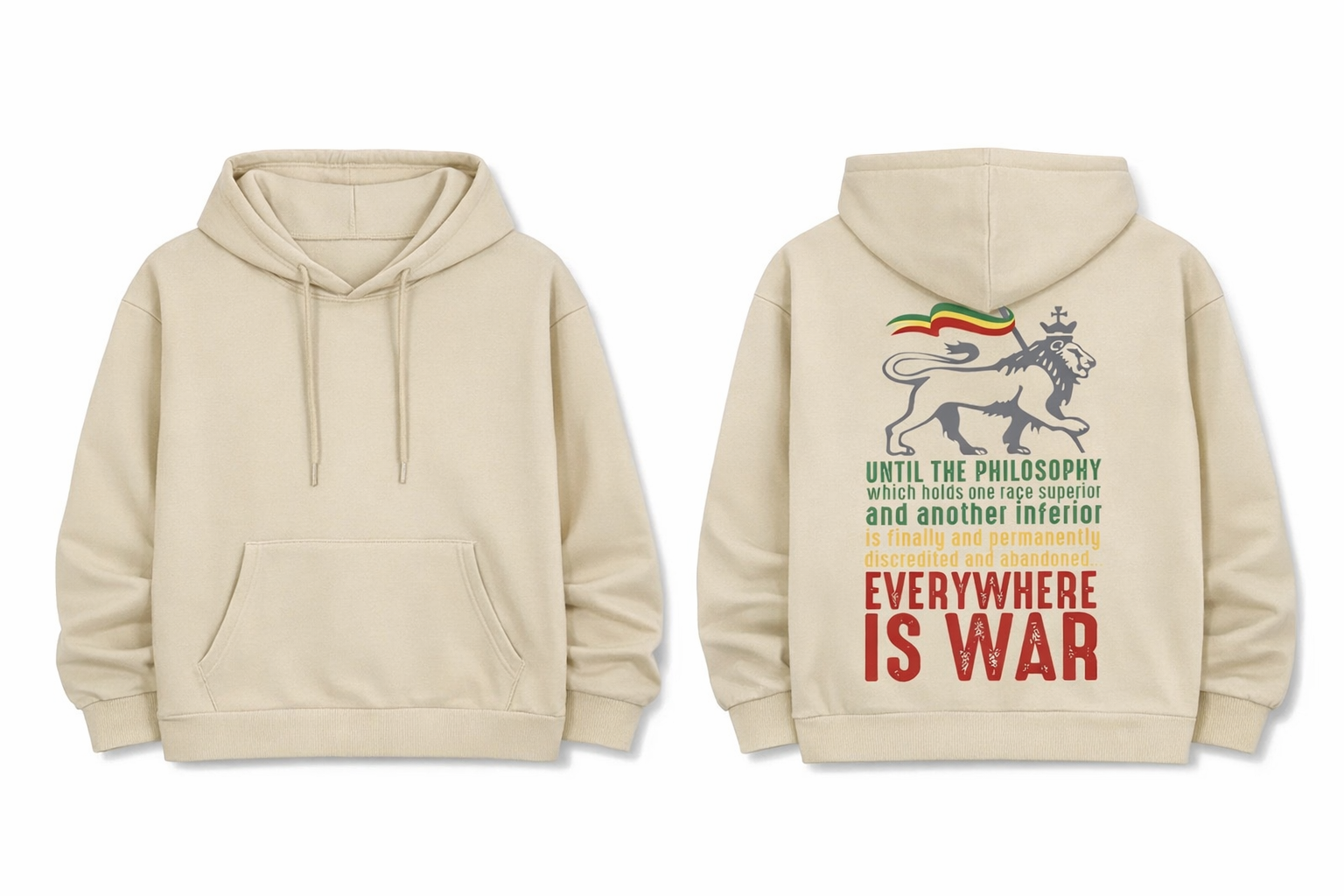 “Everywhere Is War” Lion Hoodie