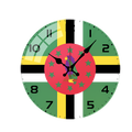 Dominica Flag Wall Clock