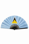St Lucia Flag Hand Fan