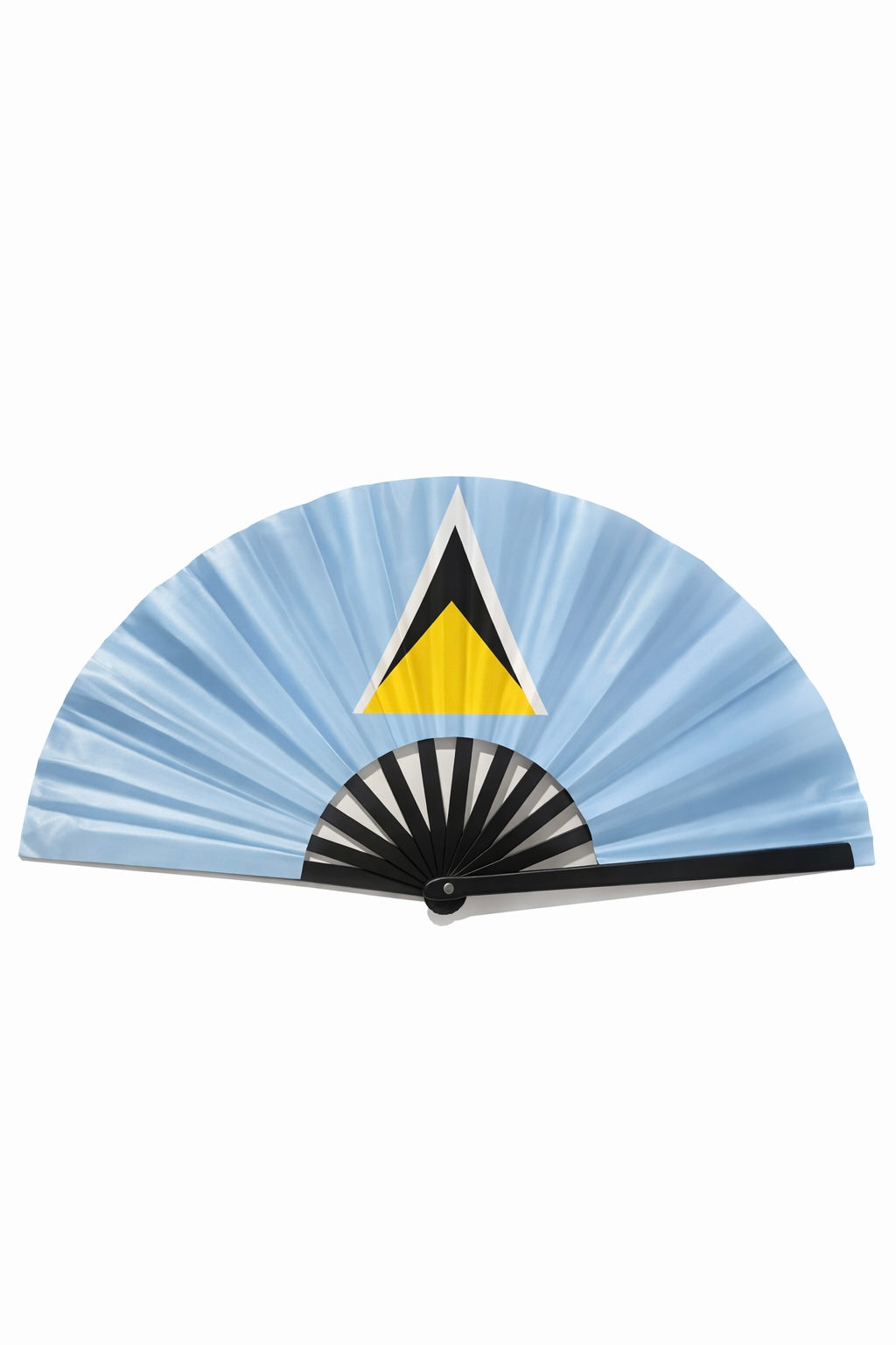St Lucia Flag Hand Fan