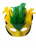 Feathers and rhinestones masquerade mask